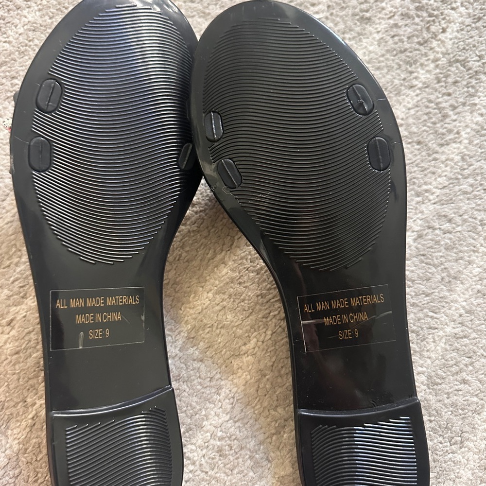 DIVA Lounge Black Chain Slide Sandals - Picture 4 of 4